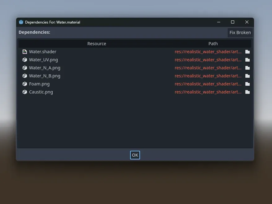 A screenshot of the "Fix Dependencies" dialog box
